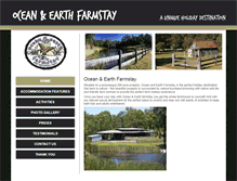 Tablet Screenshot of oceanearthfarmstay.com.au